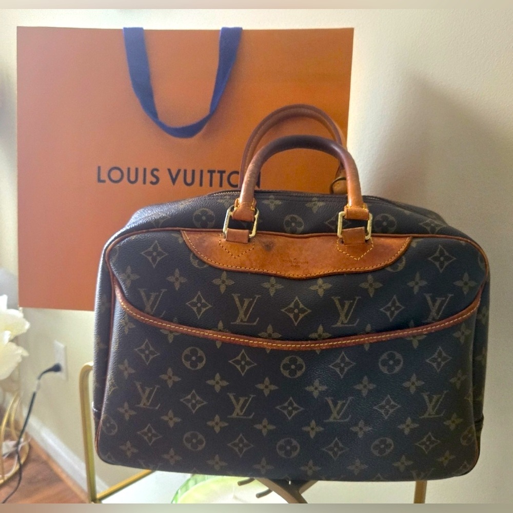 Vintage Louis Vuitton Deauville Monogram Handbag with Large Shopping Bag
